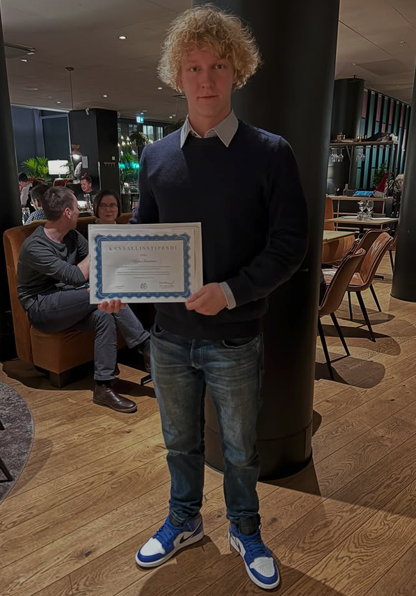 Kansallisstipendi myönnettiin ensimmäistä kertaa – saajaksi Vilppu Saarinen